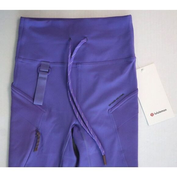 Lululemon W5EQ9S Women's Sz 2 Purple Cargo Super Hi-Rise Hiking 25" Tights - Picture 7 of 16